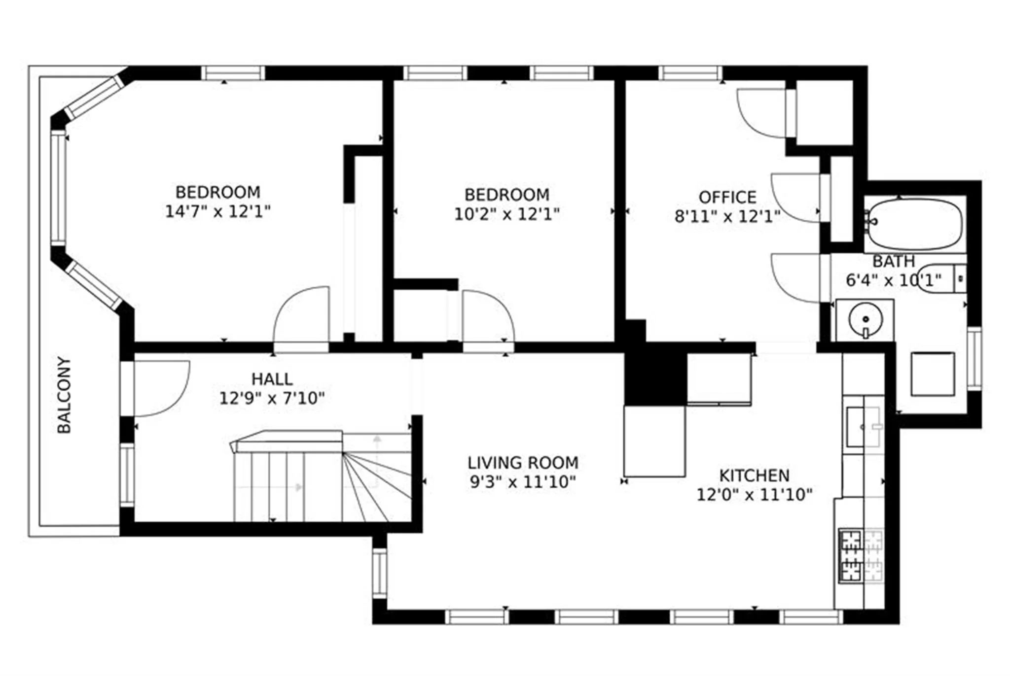 4.5 bed, 2 bath apartment for rent at 34 William St Unit 2, South Medford — photo 12 of 19