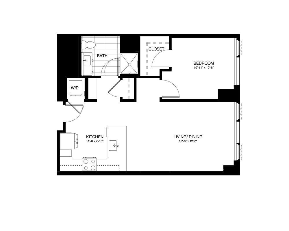 1 bed, 1 bath apartment for rent at 345 Harrison Ave Unit 619, South End — photo 13 of 57