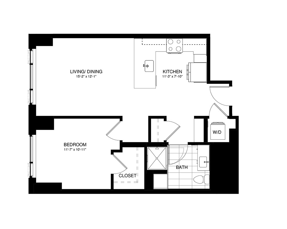 1 bed, 1 bath apartment for rent at 345 Harrison Ave Unit 636, South End — photo 12 of 56