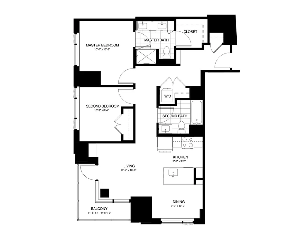2 bed, 2 bath apartment for rent at 345 Harrison Ave Unit 665, South End — photo 10 of 53