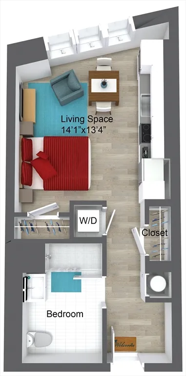 Studio bed, 1 bath apartment for rent at 346 Somerville Ave Unit 304, Union Square — photo 10 of 10