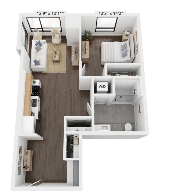 1 bed, 1 bath apartment for rent at 35-43 Braintree St Unit 215, Allston