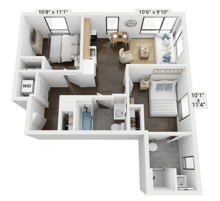 2 bed, 2 bath apartment for rent at 35-43 Braintree St Unit 523, Allston