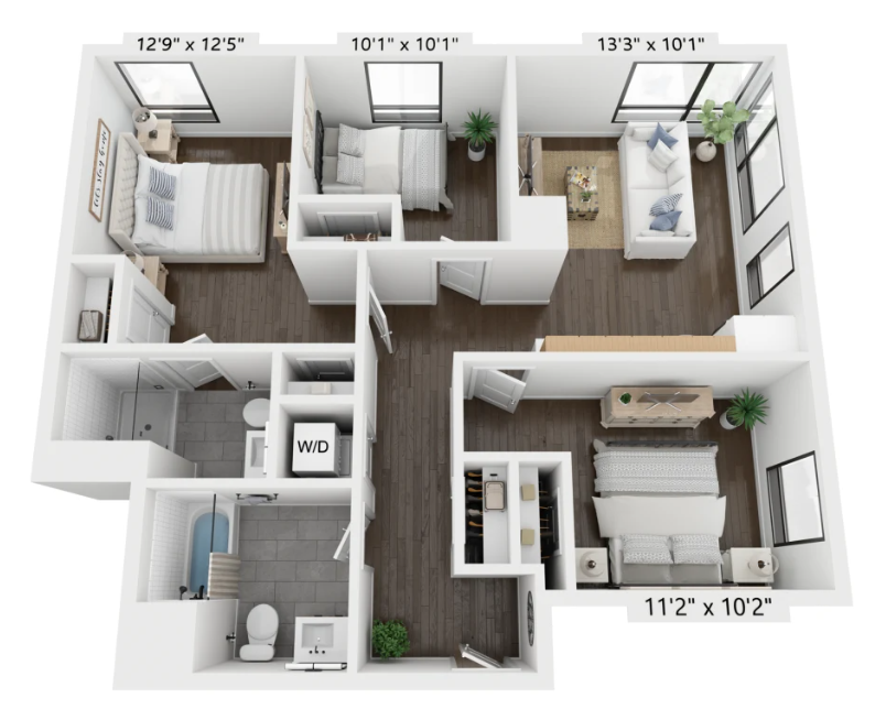 3 bed, 2 bath apartment for rent at 35-43 Braintree St Unit 601, Allston