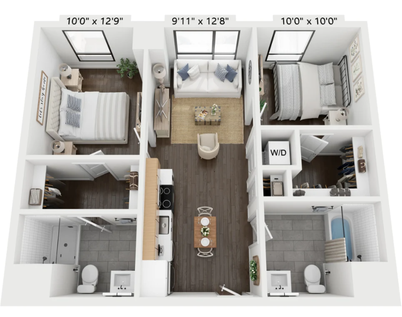 2 bed, 2 bath apartment for rent at 35-43 Braintree St Unit 610, Allston