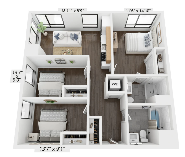 3 bed, 2 bath apartment for rent at 35-43 Braintree St Unit 702, Allston