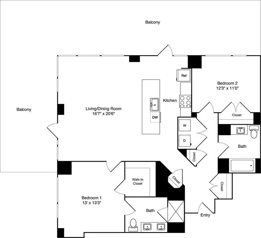 2 bed, 2 bath apartment for rent at 35 Lomasney Way Unit 3703, West End — photo 15 of 15