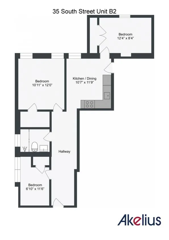 3 bed, 1 bath apartment for rent at 35 South St Unit B2, Brighton — photo 9 of 15