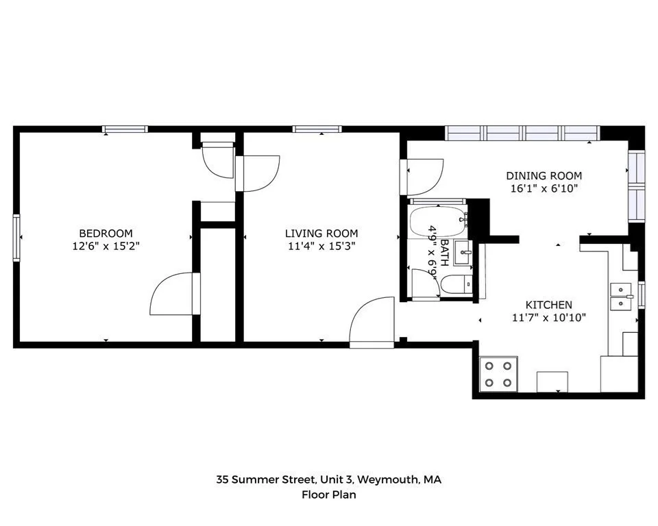 1 bed, 1 bath apartment for rent at 35 Summer St Unit 3, Weymouth Landing — photo 13 of 13
