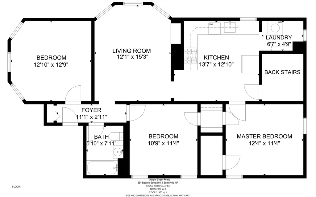 3 bed, 1 bath apartment for rent at 354 Beacon Unit 2, Porter Square — photo 20 of 32