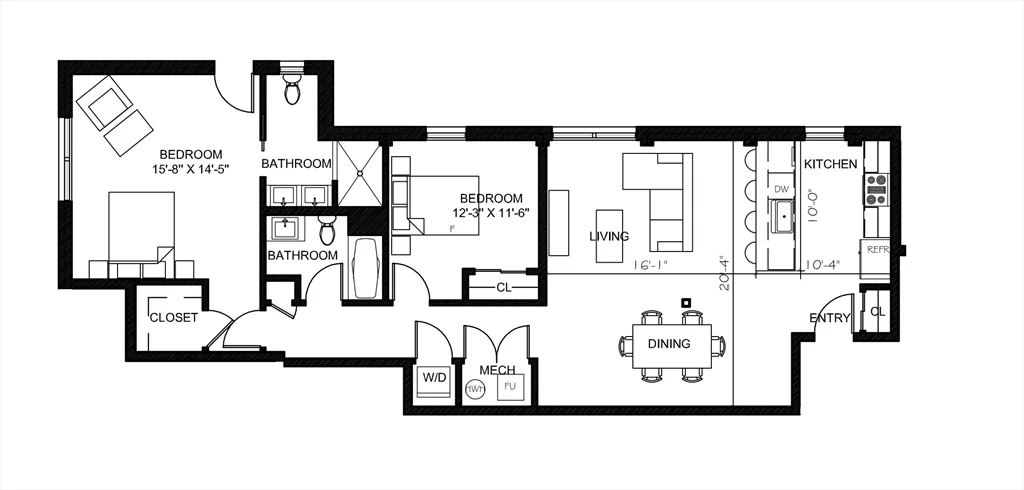 2 bed, 2 bath apartment for rent at 36 Longwood Ave Unit 2, Coolidge Corner — photo 10 of 10