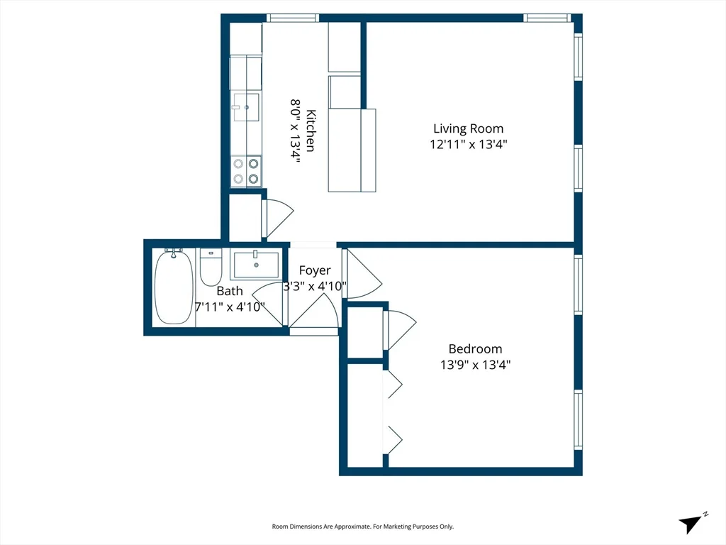 1 bed, 1 bath apartment for rent at 36 Washington St Unit 3A, Charlestown — photo 14 of 14