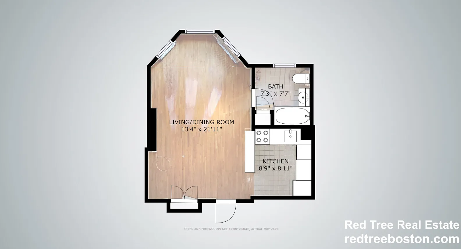 Studio bed, 1 bath apartment for rent at 379 Commonwealth Ave Unit 1, Back Bay — photo 8 of 12
