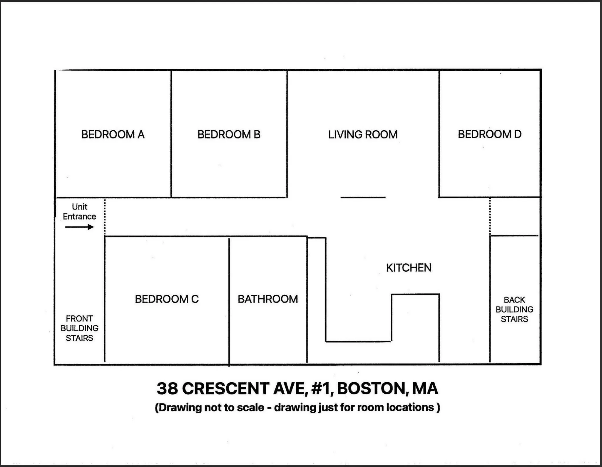 4 bed, 1 bath apartment for rent at 38 Crescent Ave Unit 1A, Dorchester — photo 9 of 9