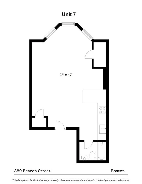 Studio bed, 1 bath apartment for rent at 389 Beacon St Unit 7, Back Bay — photo 12 of 12