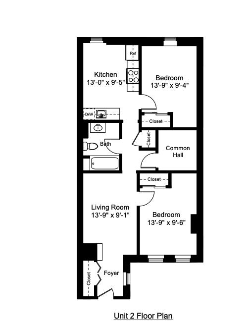 2 bed, 1 bath apartment for rent at 39 Charles St Unit 2D, Beacon Hill — photo 10 of 10