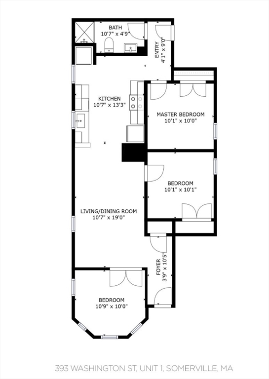 3 bed, 1 bath apartment for rent at 393 Washington Unit 1, Ward Two — photo 9 of 12