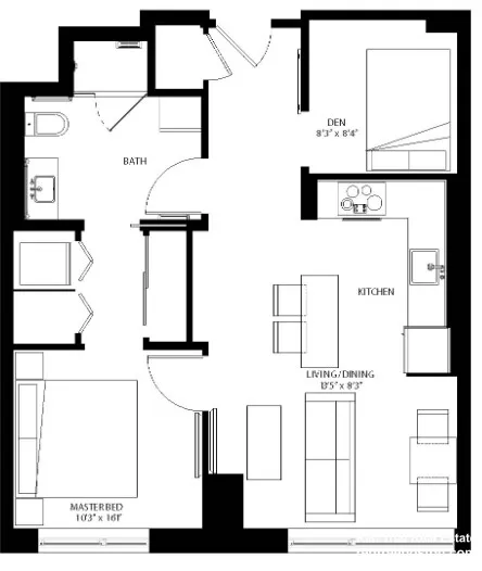 Studio bed, 1 bath apartment for rent at 399 Congress St Unit 527, Seaport District