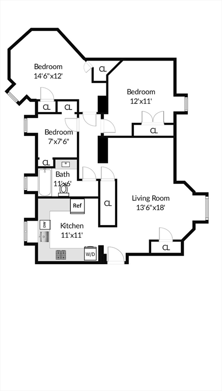 2 bed, 1 bath apartment for rent at 4 Auburn St Unit B, Coolidge Corner — photo 8 of 8