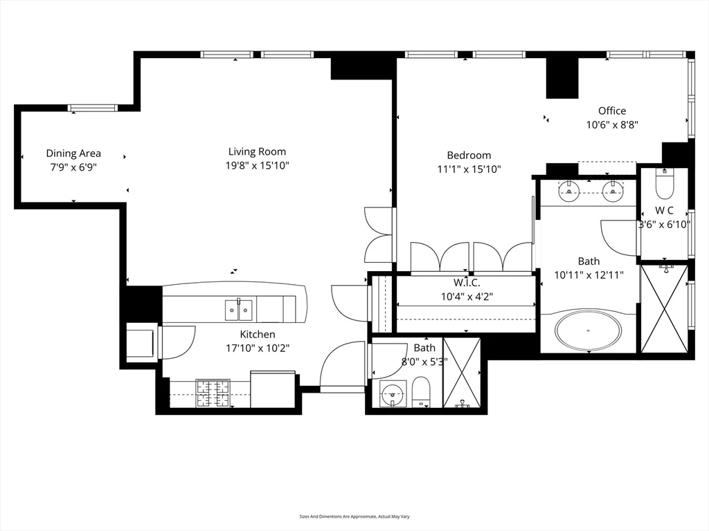 1 bed, 2 bath apartment for rent at 4 Battery Wharf Unit 4301, North End — photo 25 of 25