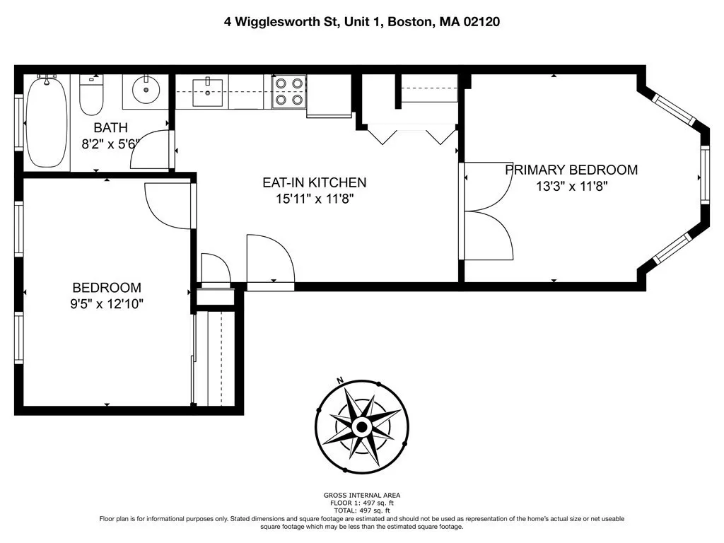 2 bed, 1 bath apartment for rent at 4 Wigglesworth St Unit 1, Mission Hill — photo 16 of 17