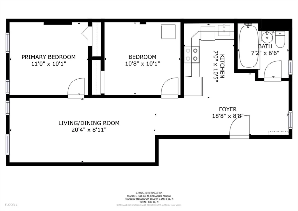 2 bed, 1 bath apartment for rent at 40 Batterymarch St Unit 3, Boston Downtown — photo 14 of 15