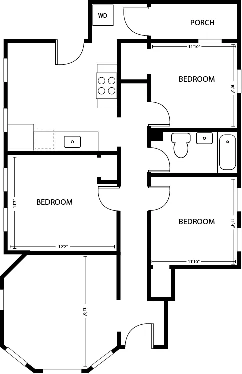 3 bed, 1 bath apartment for rent at 40 Calvin St Unit 40-02, Ward Two — photo 7 of 8