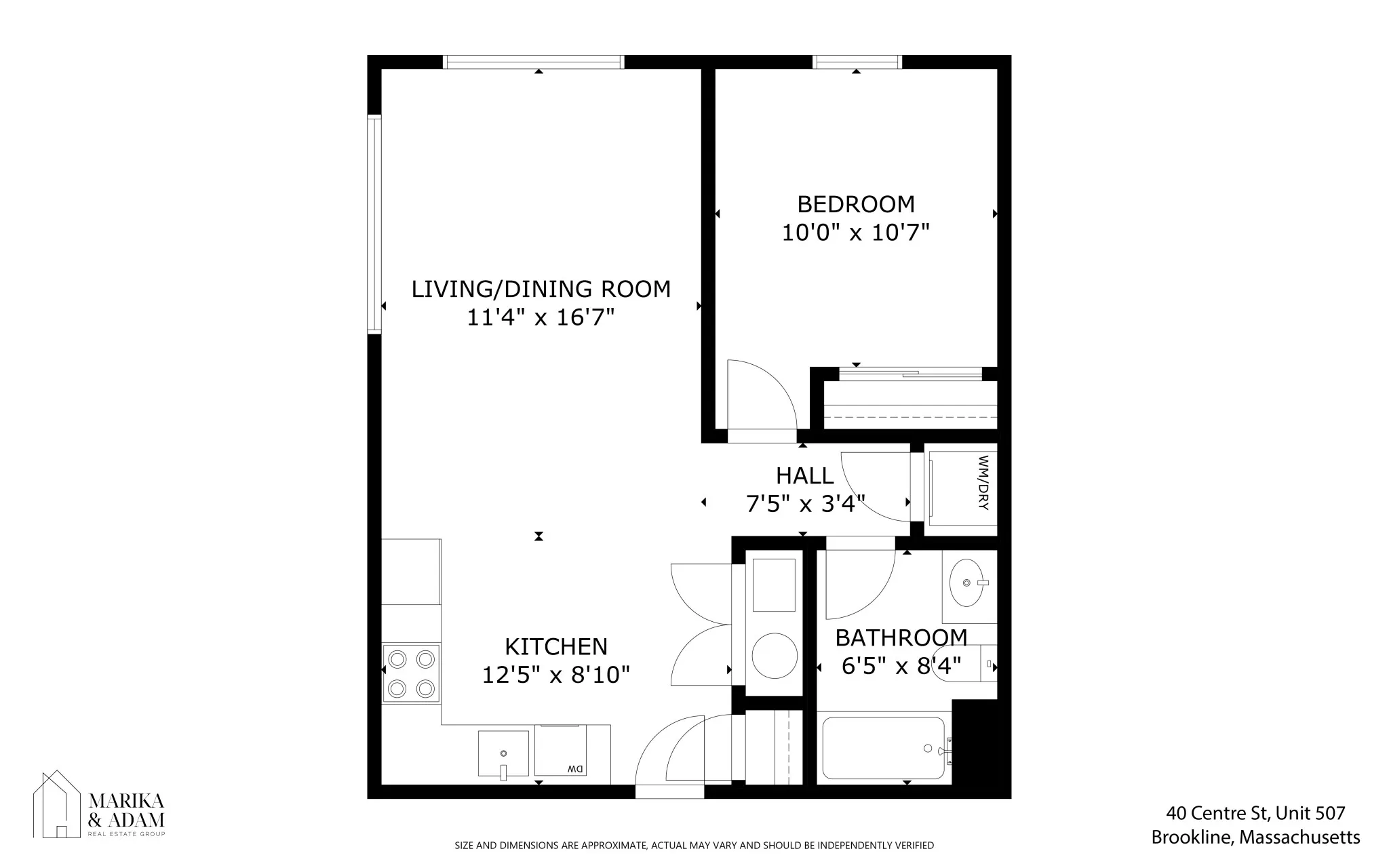 Studio bed, 1 bath apartment for rent at 40 Centre St Unit 407, North Brookline — photo 1 of 3