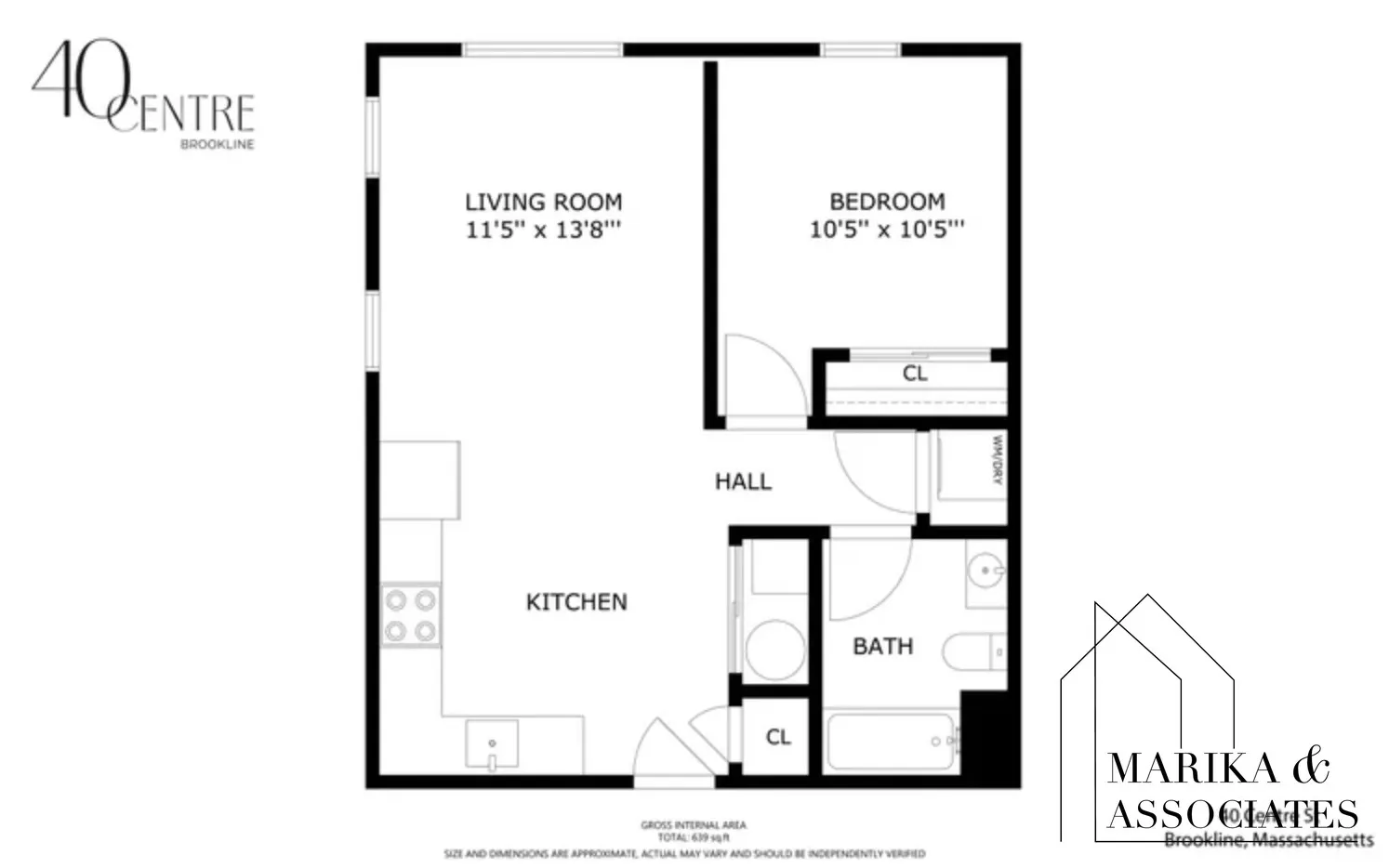 1 bed, 1 bath apartment for rent at 40 Centre St Unit 505, North Brookline — photo 4 of 6