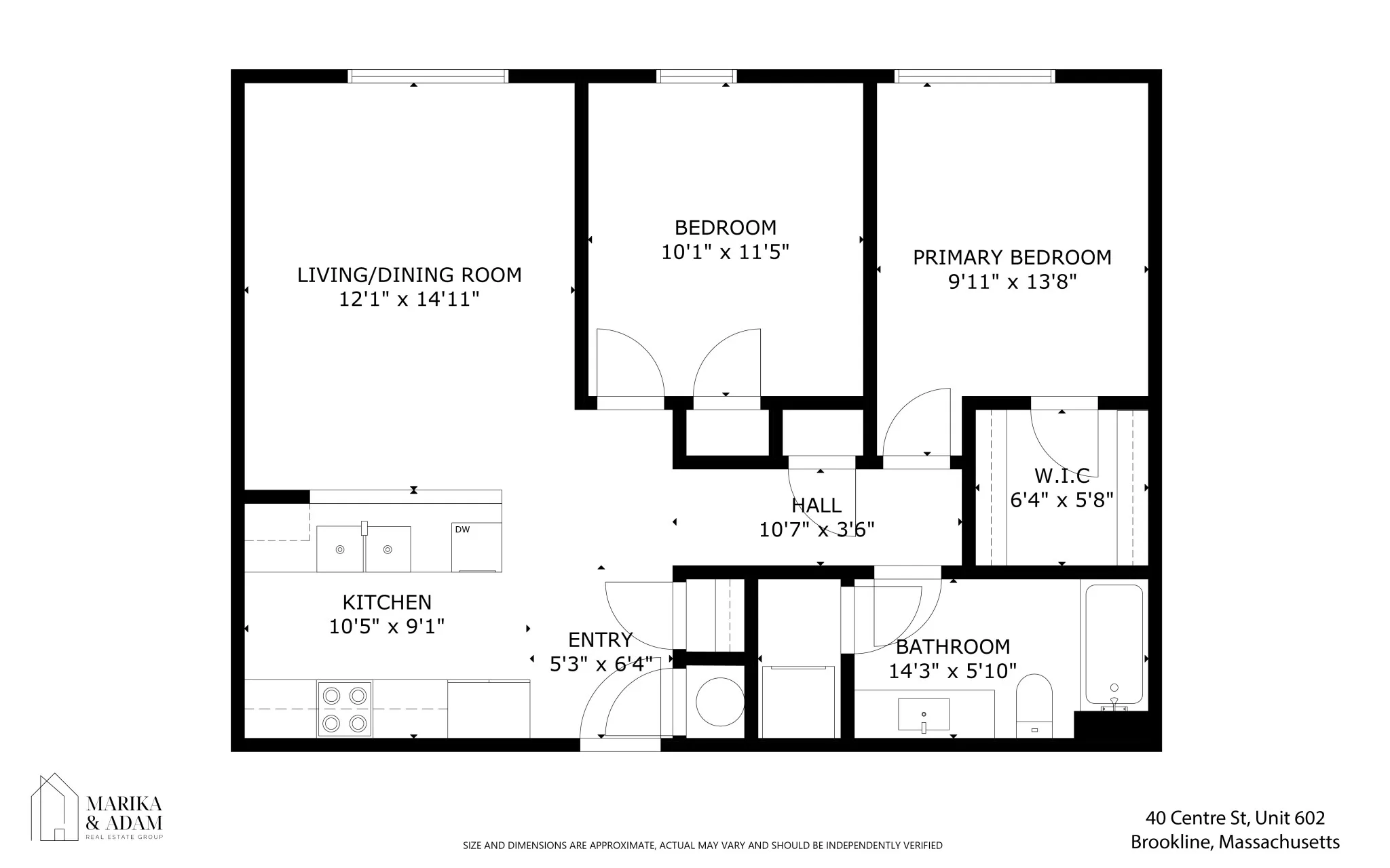 2 bed, 1 bath apartment for rent at 40 Centre St Unit 602, North Brookline — photo 4 of 6