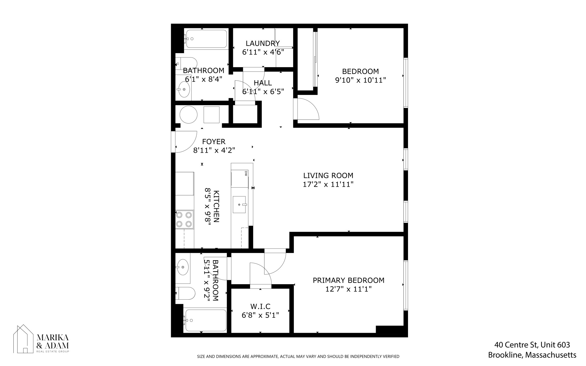 2 bed, 2 bath apartment for rent at 40 Centre St Unit 603, North Brookline — photo 3 of 5