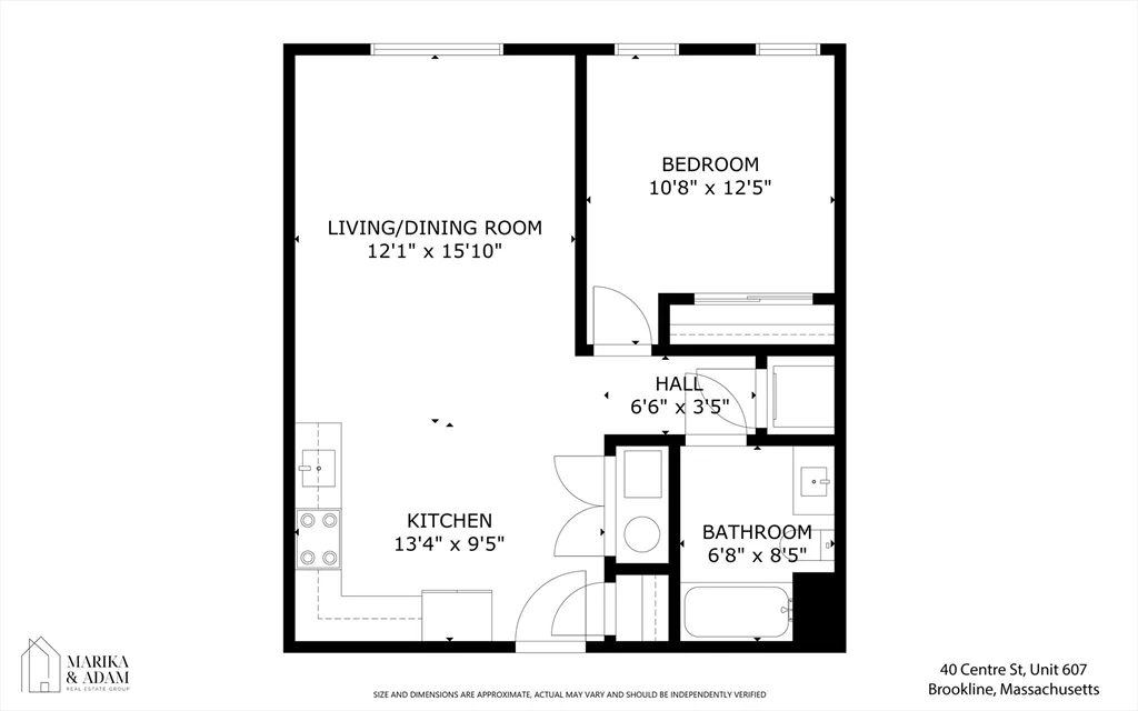 1 bed, 1 bath apartment for rent at 40 Centre St Unit 607, Coolidge Corner — photo 2 of 4