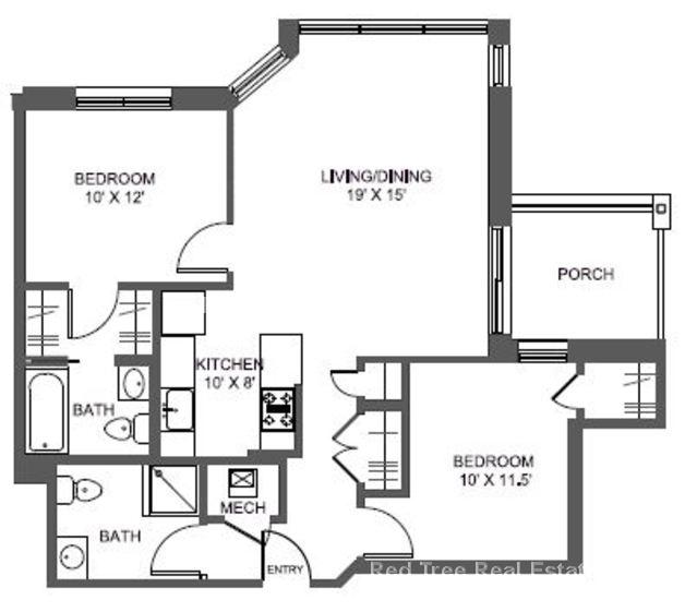 2 bed, 2 bath apartment for rent at 40 Malvern St Unit 506, Allston