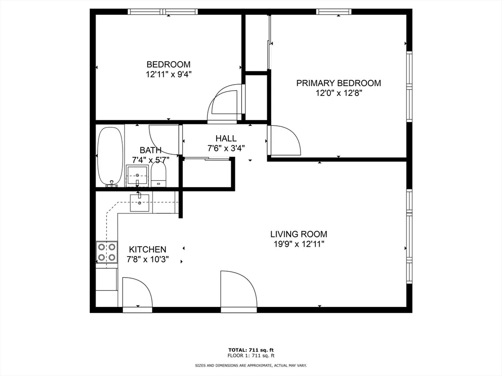 2 bed, 1 bath apartment for rent at 41 Warren St Unit B2, Waltham — photo 11 of 11