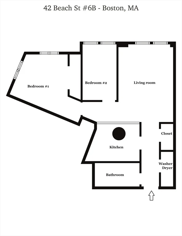 2 bed, 1 bath apartment for rent at 42 Beach St Unit 6B, Chinatown — photo 14 of 14