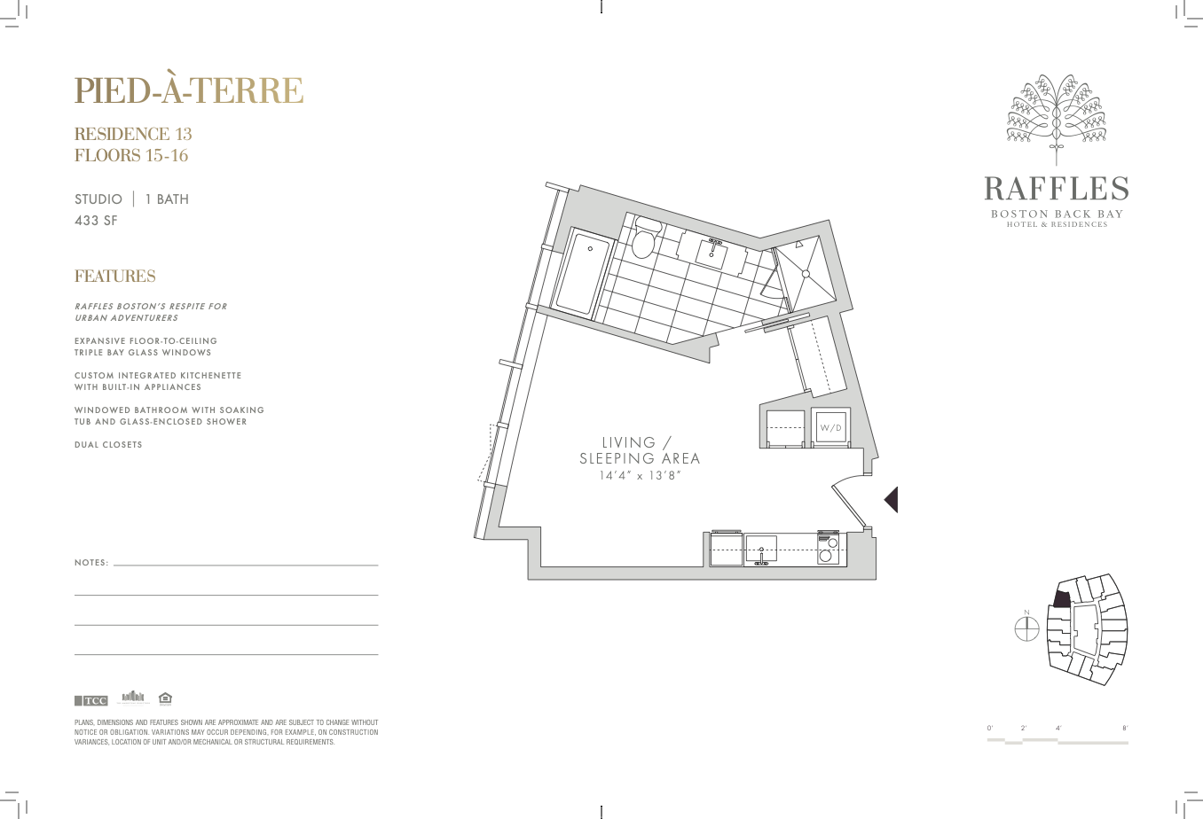 Studio bed, 1 bath apartment for rent at 430 Stuart St Unit 1613, Back Bay — photo 10 of 29
