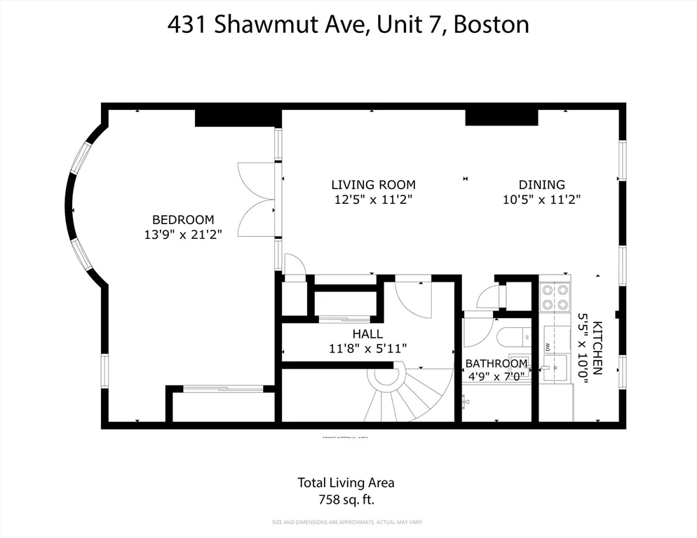 1 bed, 1 bath apartment for rent at 433 Shawmut Ave Unit 22J, South End — photo 13 of 13