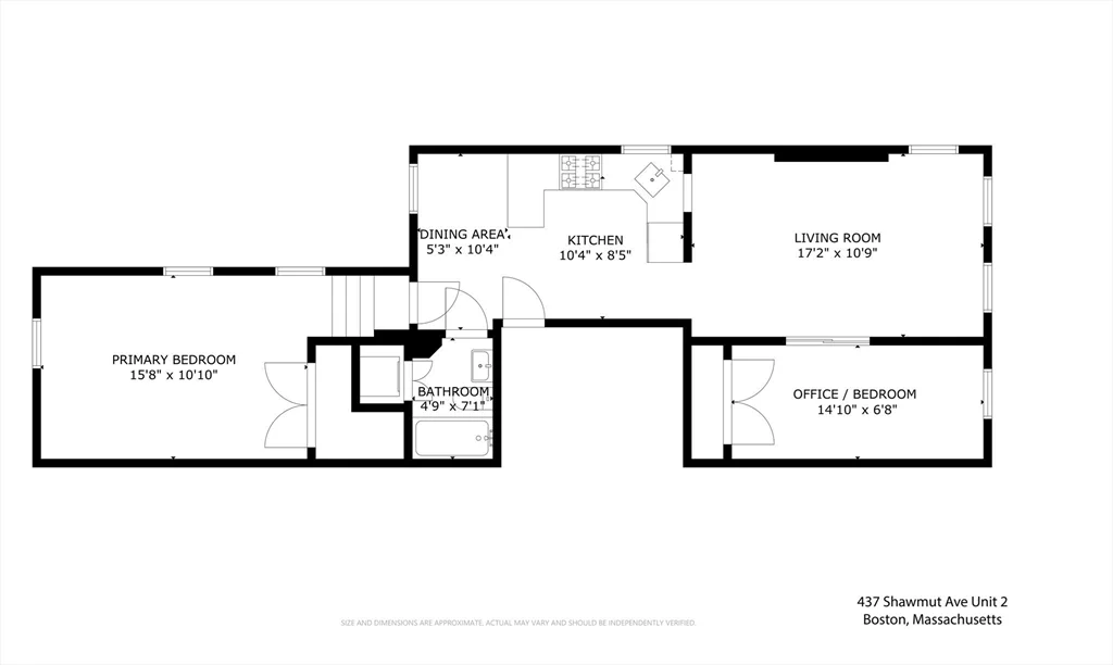 1 bed, 1 bath apartment for rent at 437 Shawmut Ave Unit 2, South End — photo 21 of 21