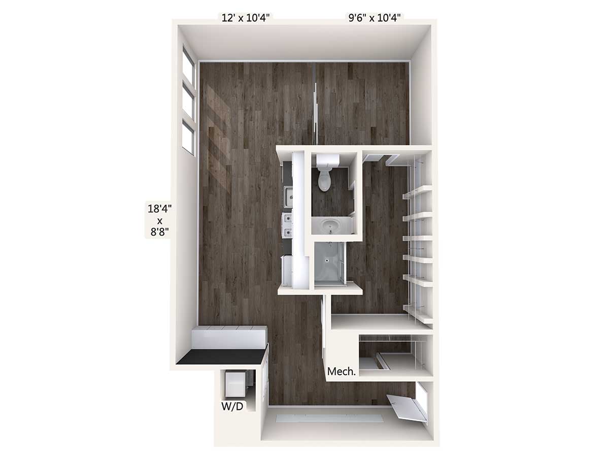 1 bed, 1 bath apartment for rent at 445 Artisan Way Unit 1-552, Assembly Square — photo 3 of 28
