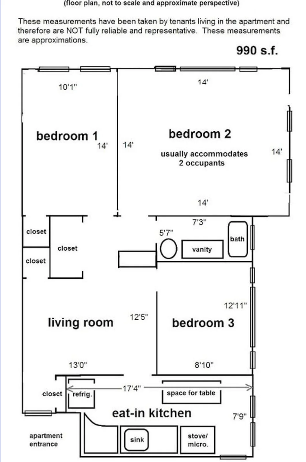 3 bed, 1 bath apartment for rent at 448 Park Dr Unit 19, Fenway — photo 4 of 5