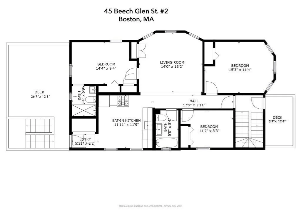3 bed, 2 bath apartment for rent at 45 Beech Glen St Unit 2, Roxbury — photo 14 of 23