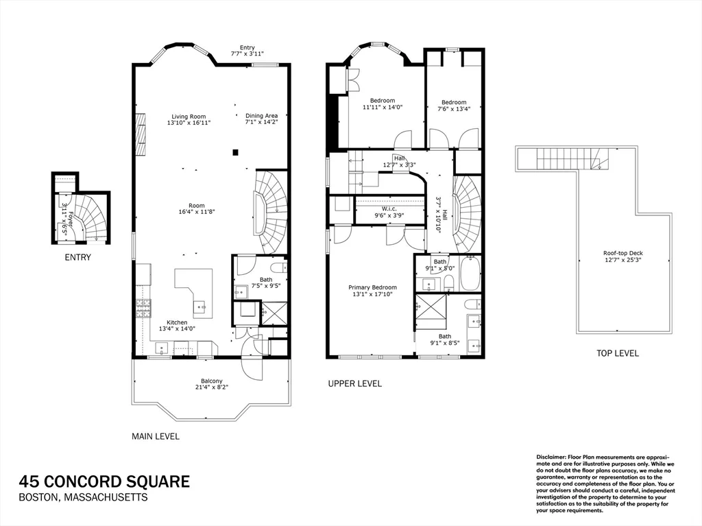 3 bed, 3 bath apartment for rent at 45 Concord Sq Unit 3, South End — photo 29 of 29