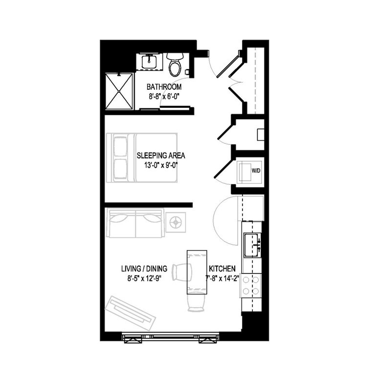 Studio bed, 1 bath apartment for rent at 45 Lewis St Unit 308, East Boston — photo 2 of 42