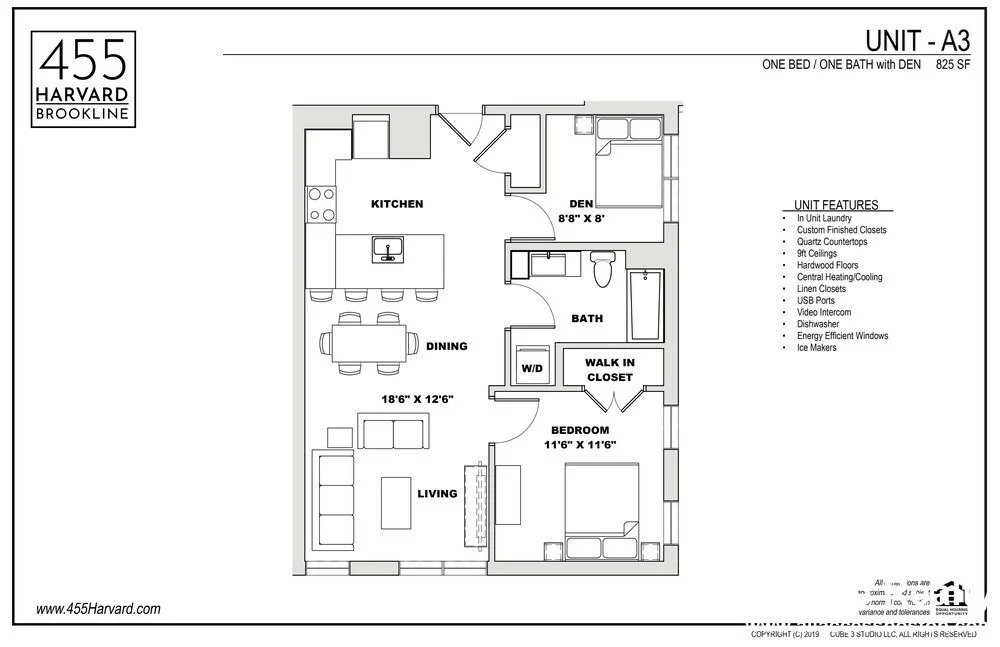2 bed, 1 bath apartment for rent at 455 Harvard St Unit 306, Coolidge Corner — photo 8 of 8