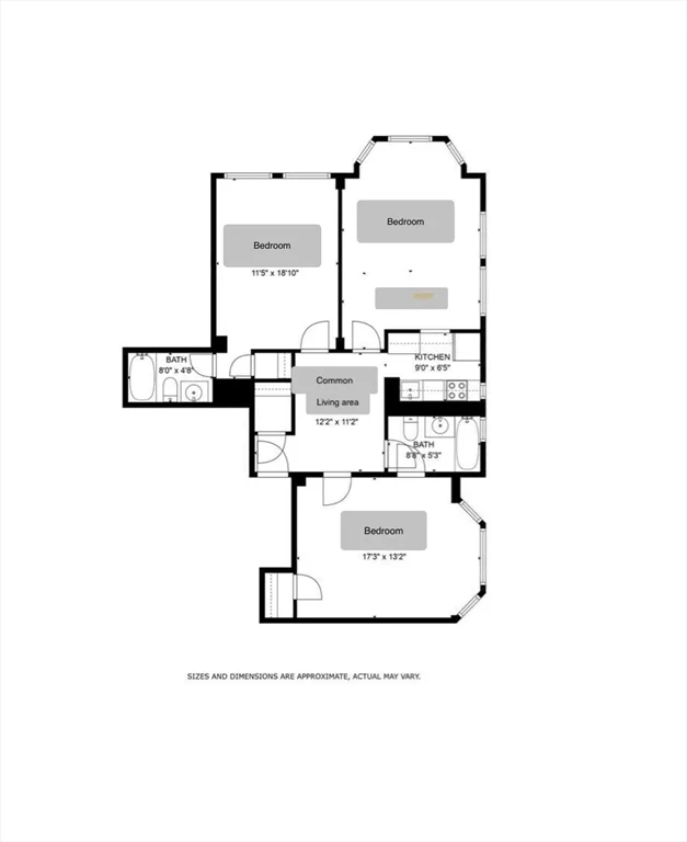 3 bed, 2 bath apartment for rent at 464 Commonwealth Ave Unit 53, Fenway — photo 11 of 18
