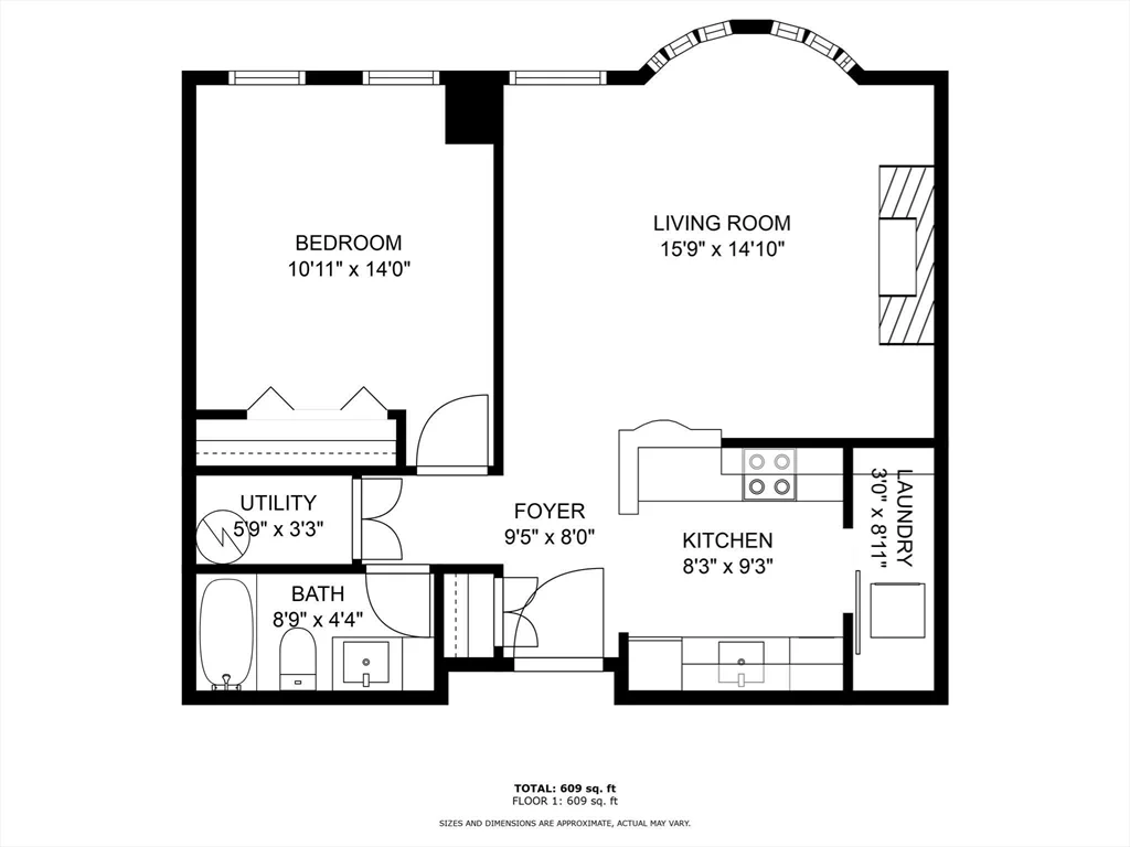 1 bed, 1 bath apartment for rent at 47 Harvard Unit B205, Charlestown — photo 13 of 23