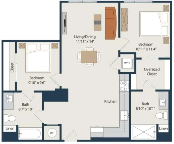 2 bed, 2 bath apartment for rent at 484 2nd St Unit b1u, Everett — photo 1 of 5