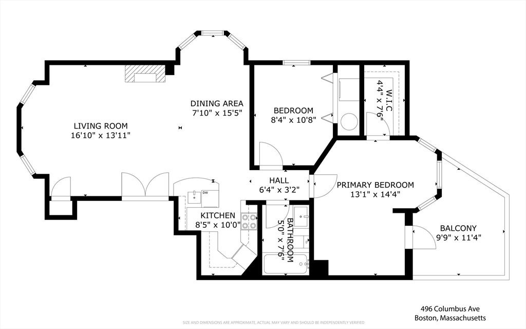 2 bed, 1 bath apartment for rent at 496 Columbus Ave Unit 3, South End — photo 24 of 24