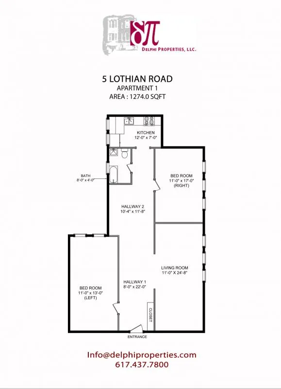 2 bed, 1 bath apartment for rent at 5 Lothian Rd Unit 3, Brighton