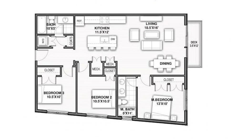 3 bed, 2 bath apartment for rent at 5 Mcbride St Unit 303, Jamaica Plain — photo 17 of 20
